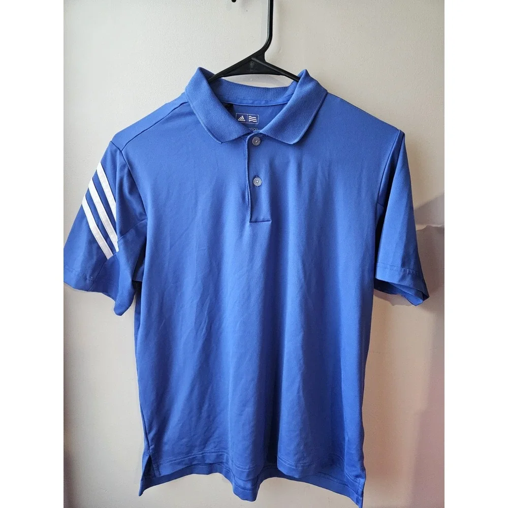 Adidas Golf Puremotion Polo Shirt Men's Medium Blue Short Sleeve Performance‎